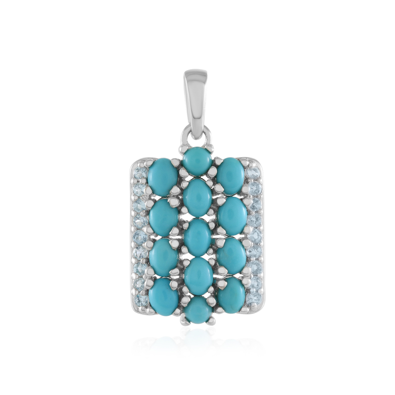 Sleeping Beauty-Türkis-Silberanhänger