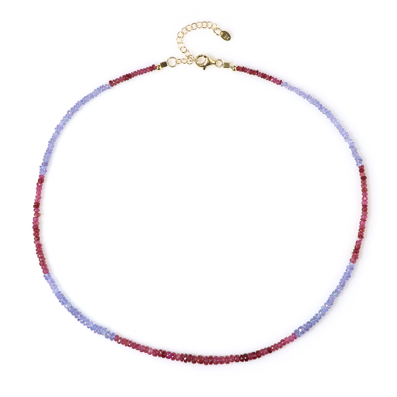 Edelstein-Silberhalskette