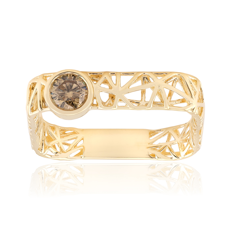 I2 Champagner-Brillant-Goldring (Ornaments by de Melo)