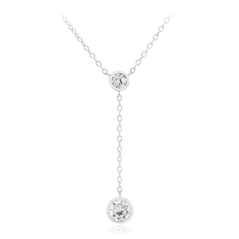 Weißer Topas-Silbercollier