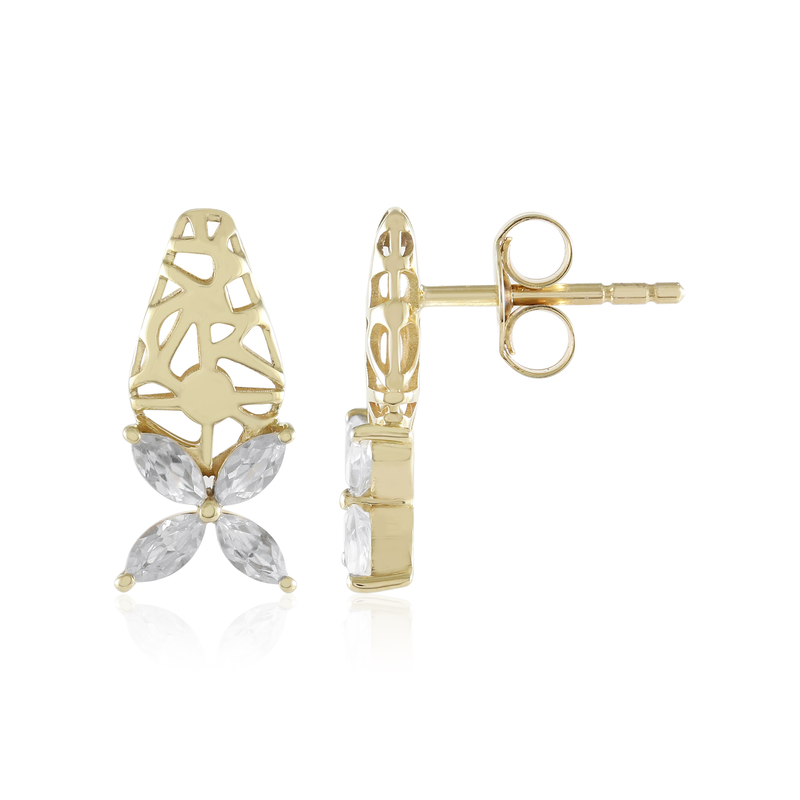 Zirkon-Goldohrringe (Ornaments by de Melo)