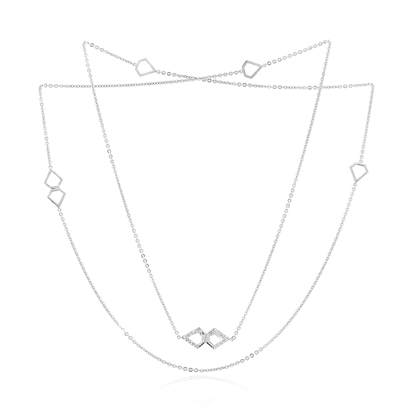 Zirkon-Silbercollier