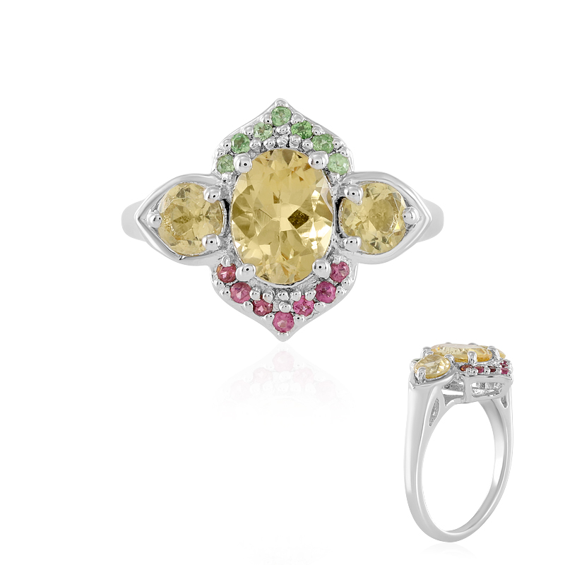 Gelber Beryll-Silberring Gelber Beryll-Silberring