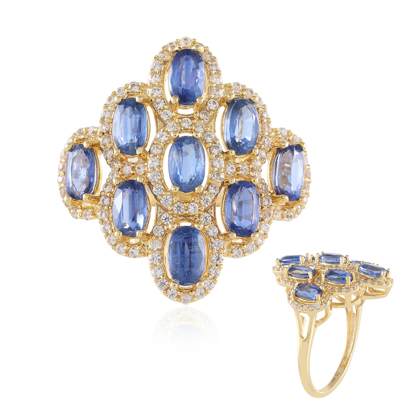 Nepalesischer Kyanit-Silberring