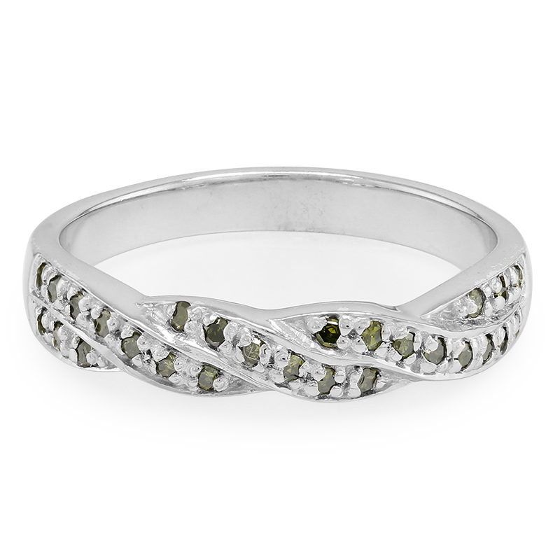 Fancy-Diamant-Silberring