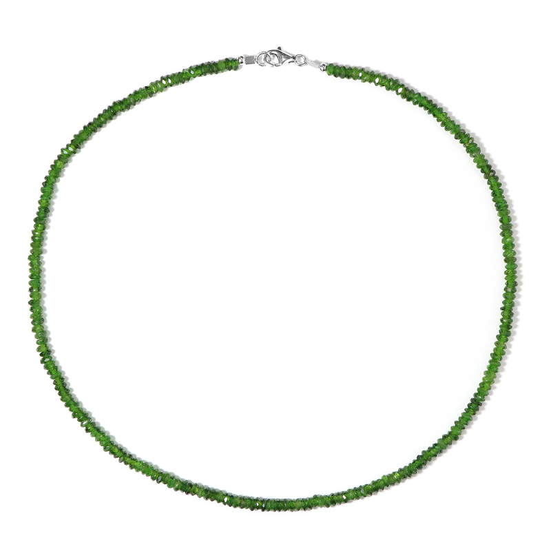 Russischer Diopsid-Silberhalskette Russischer Diopsid-Silberhalskette