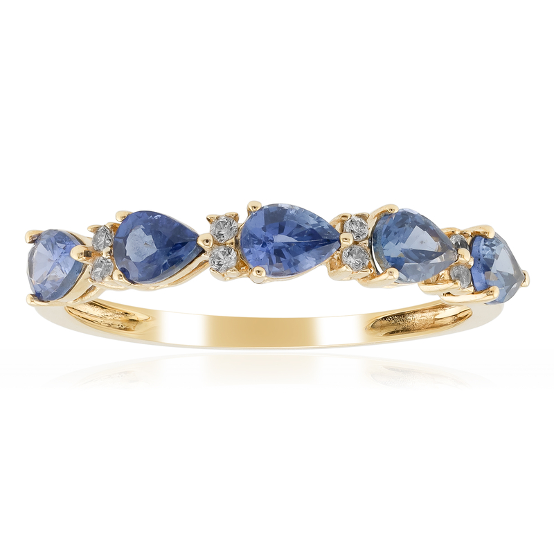 Blauer Ceylon-Saphir-Goldring