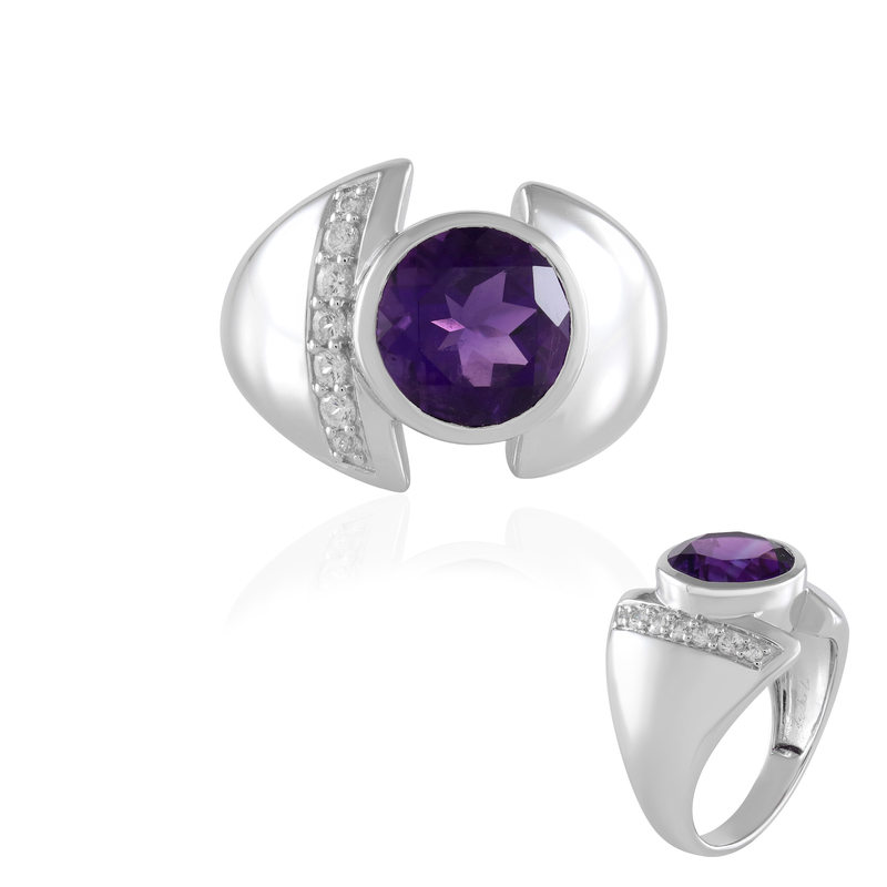 Amethyst-Silberring (de Melo)