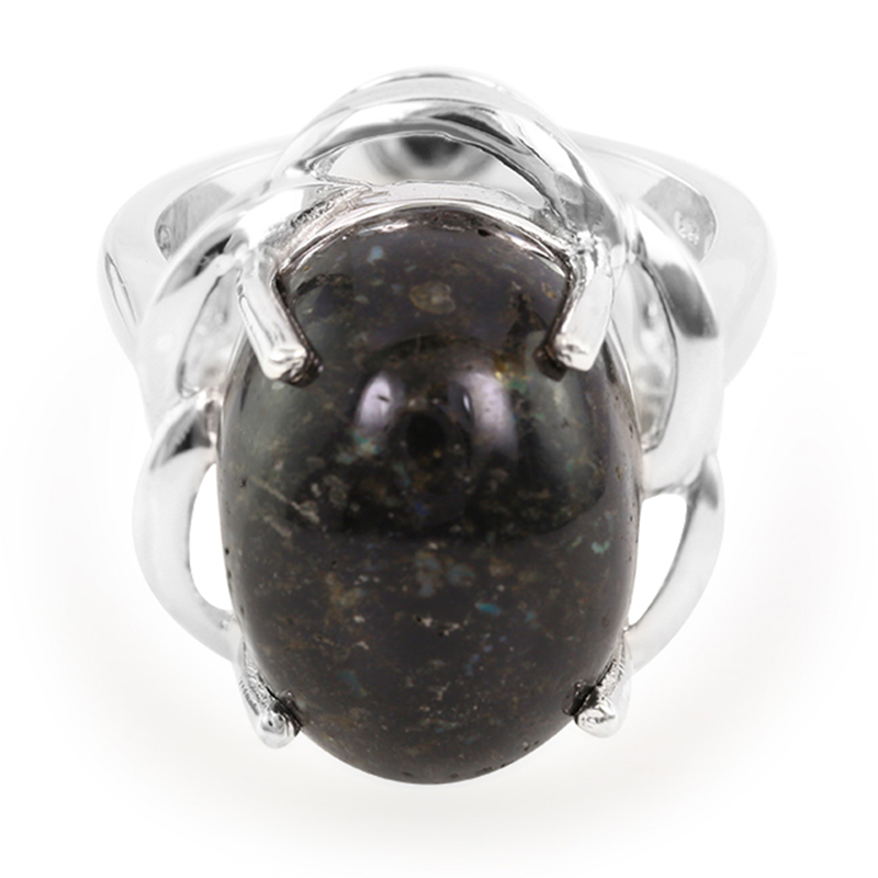 Leoparden-Opal-Silberring Leoparden-Opal-Silberring