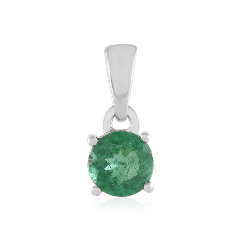 Grüner Apatit-Silberanhänger