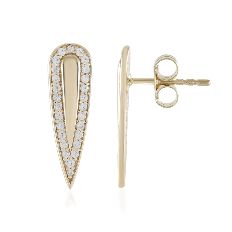 Zirkon-Goldohrringe (de Melo) Zirkon-Goldohrringe (de Melo)