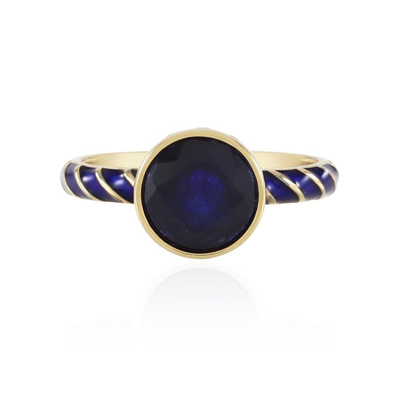 Blauer Madagaskar-Saphir-Silberring
