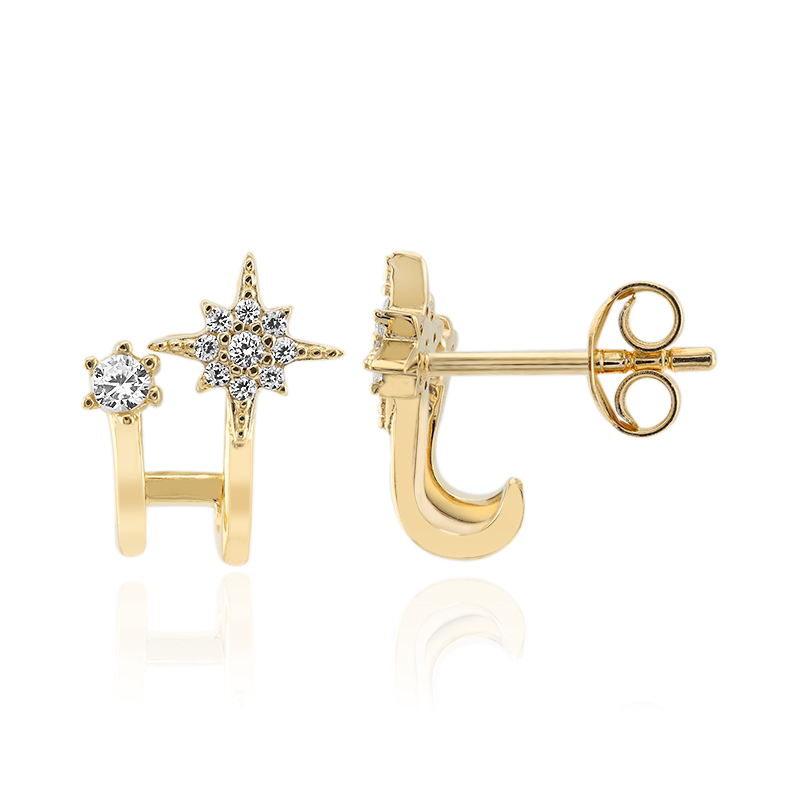 Zirkon-Silberohrringe Zirkon-Silberohrringe