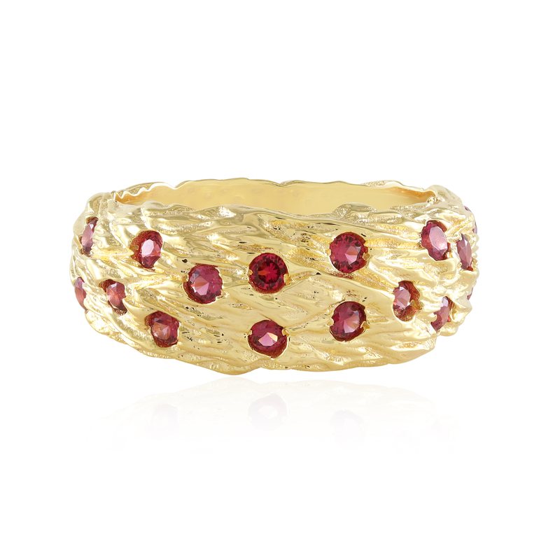 Edelroter Spinell-Silberring