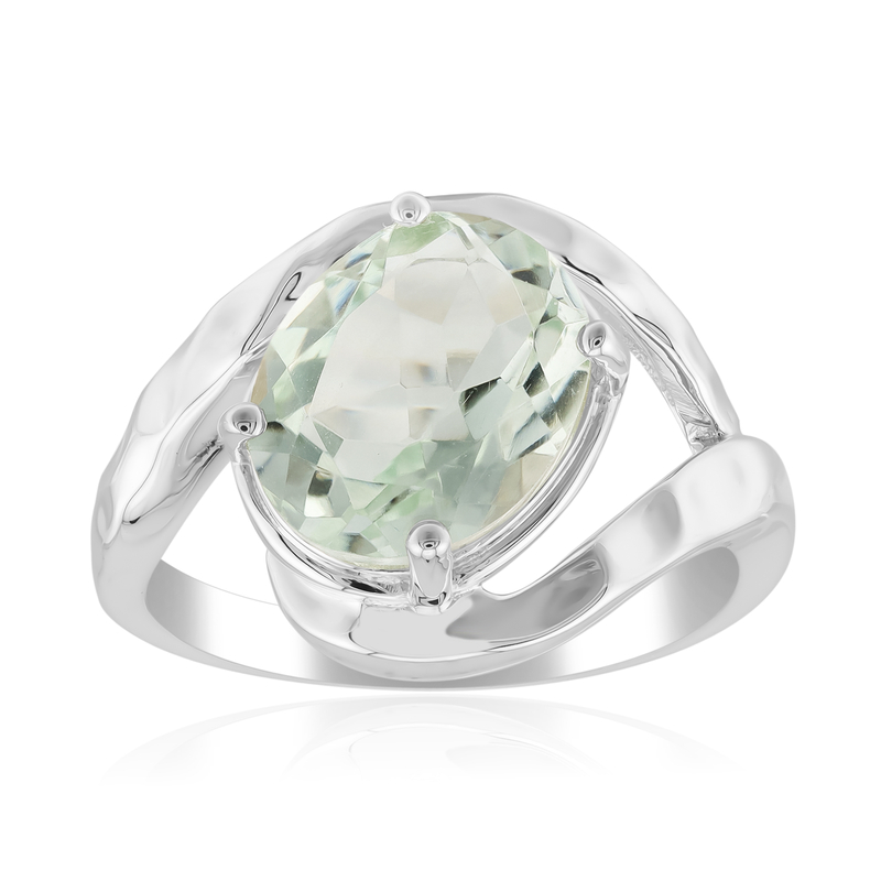 Grüner Amethyst-Silberring (Pallanova)