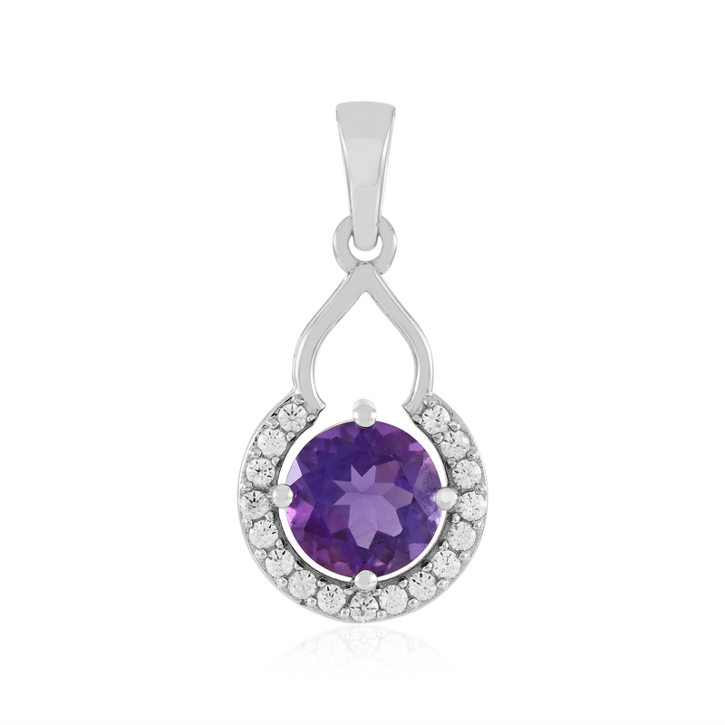 Sibirischer Amethyst-Silberanhänger