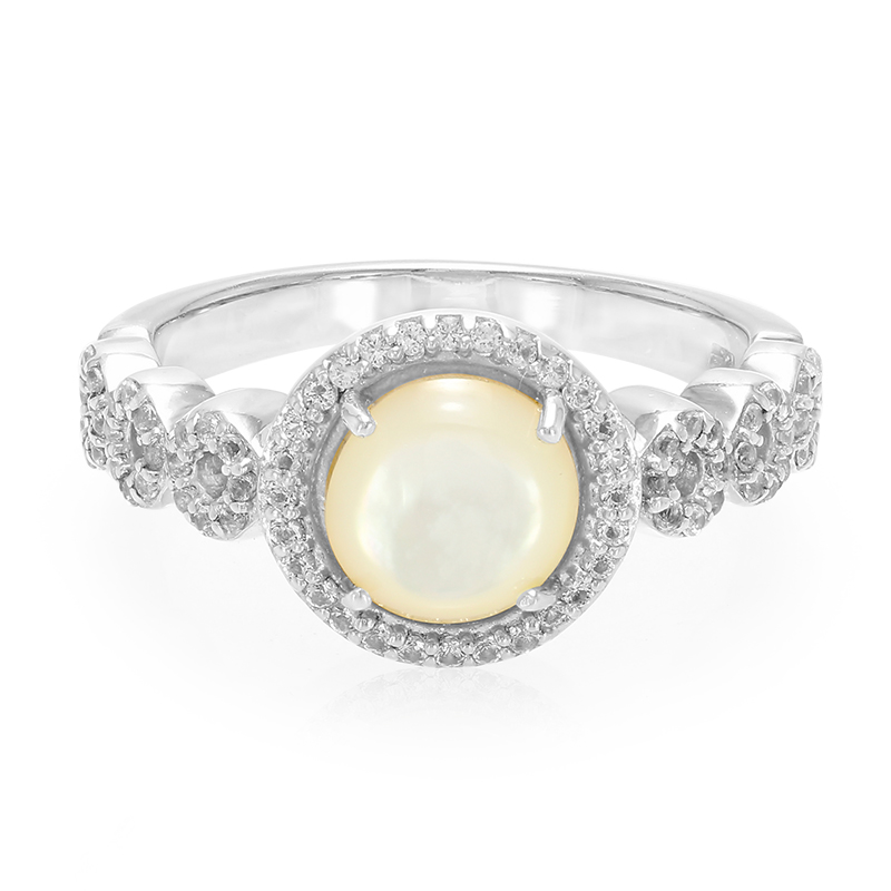 Abalone-Muschel-Silberring