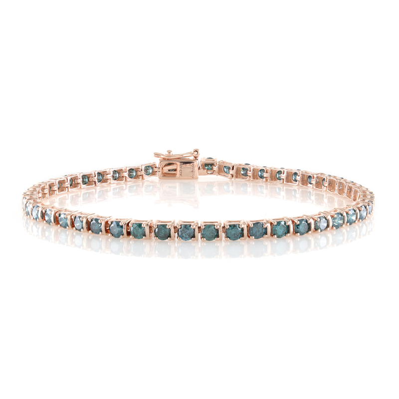 Blauer I2 Brillant-Goldarmband (de Melo)