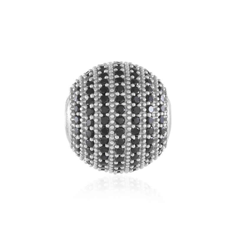 Schwarzer Spinell-Silberanhänger (MONOSONO COLLECTION)