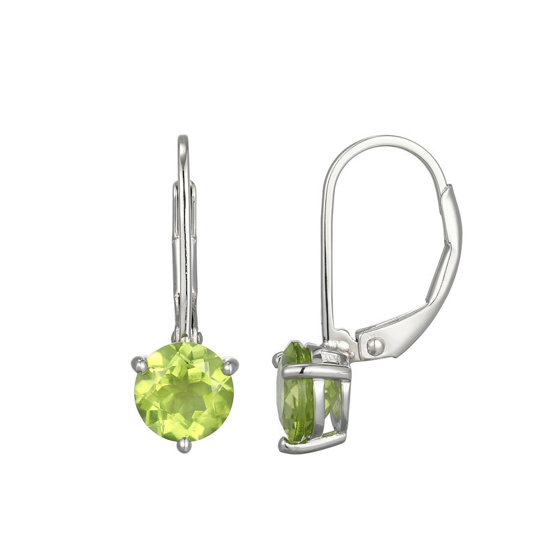 Peridot-Silberohrringe