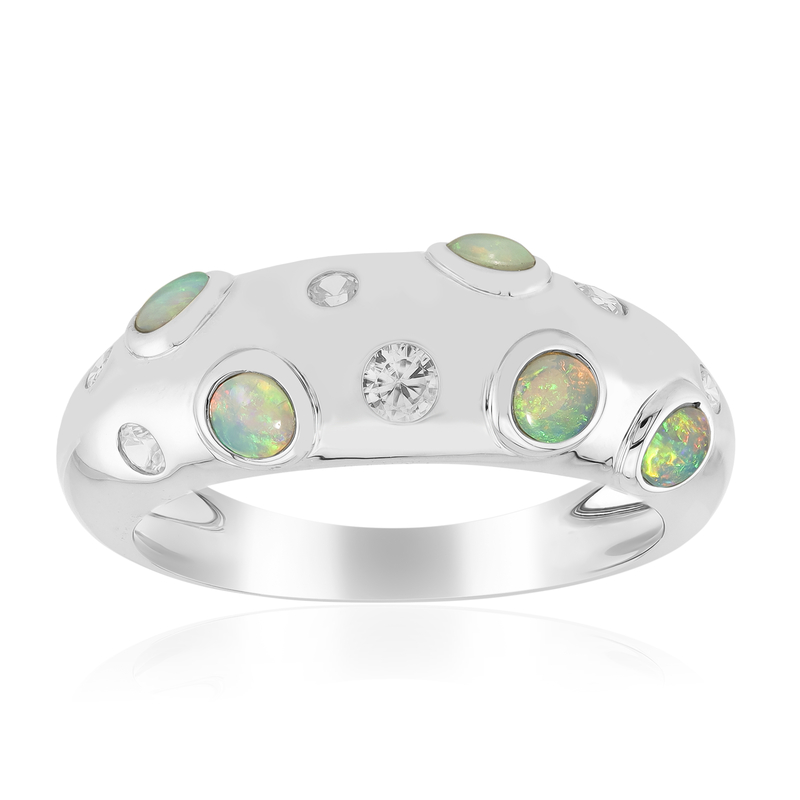 Australischer Opal-Silberring