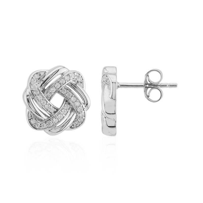 Zirkon-Silberohrringe Zirkon-Silberohrringe