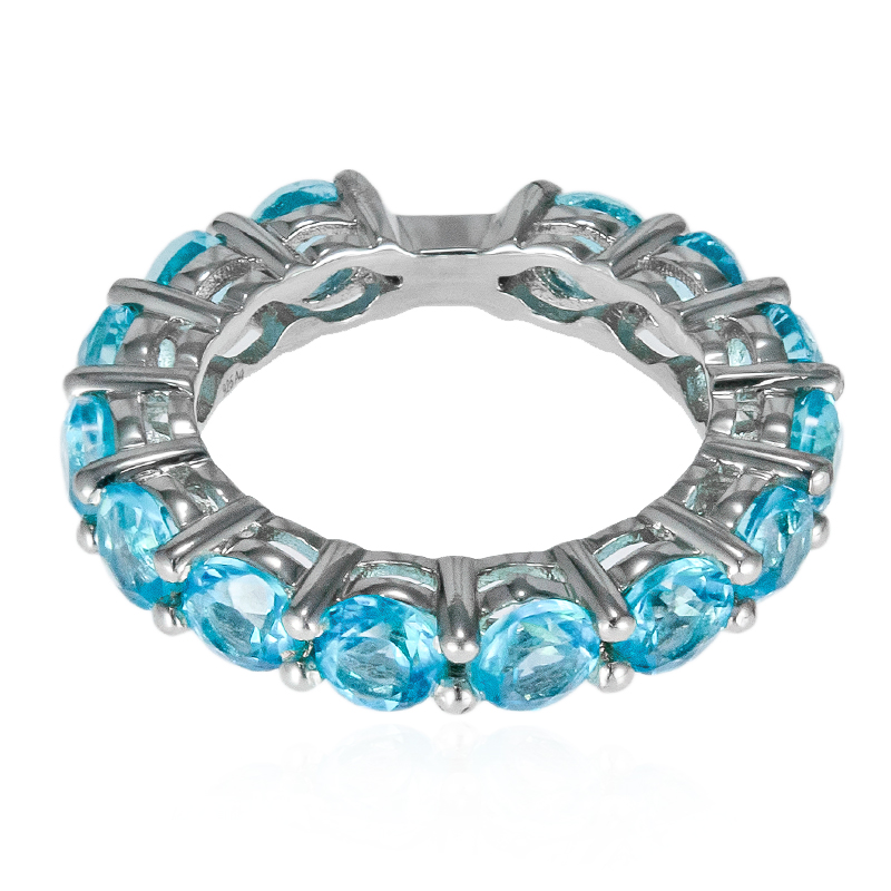 Paraibafarbener Topas-Silberring Paraibafarbener Topas-Silberring