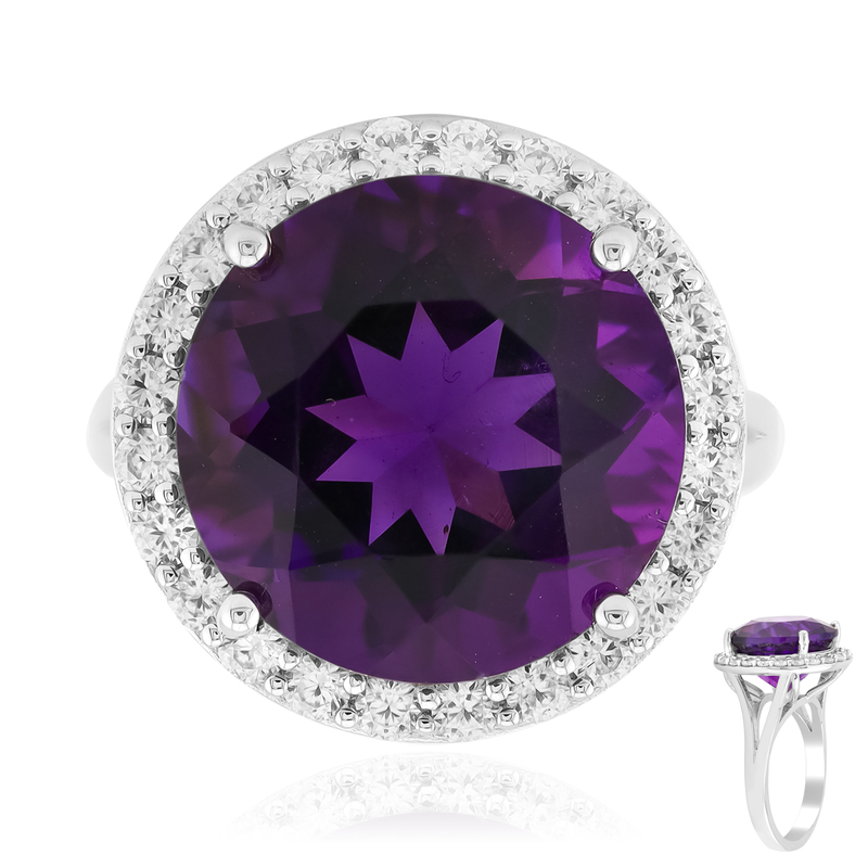 Sambia-Amethyst-Silberring Sambia-Amethyst-Silberring