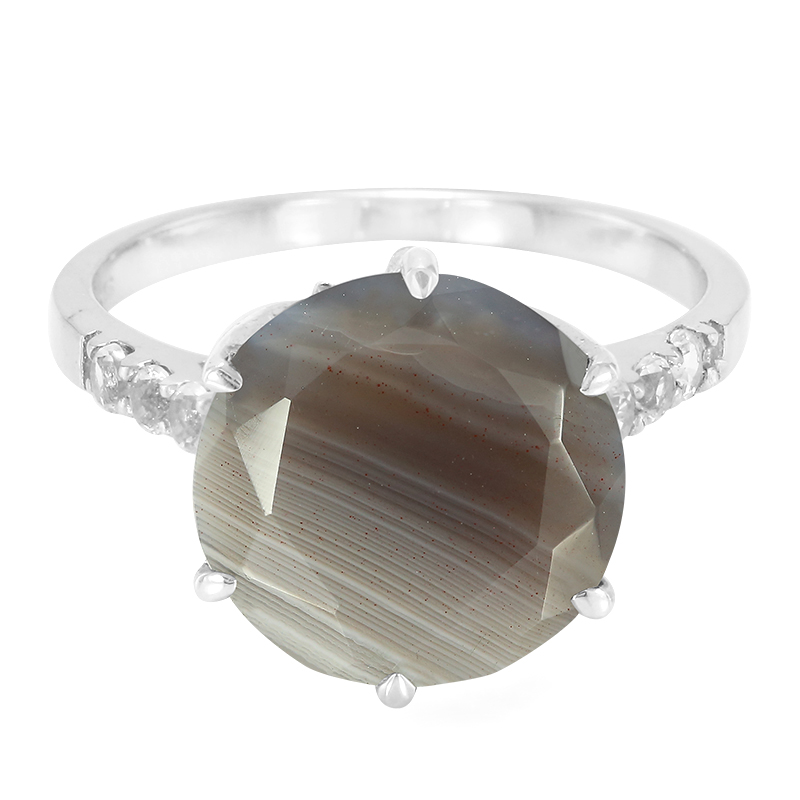 Botswana-Achat-Silberring