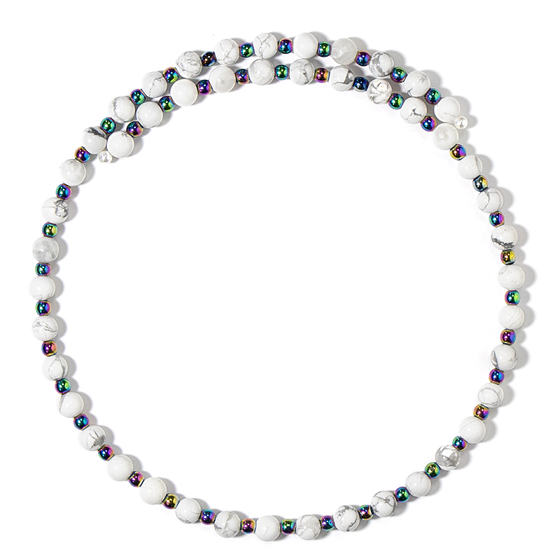 Edelstein-Stahlhalsreif (Riya)