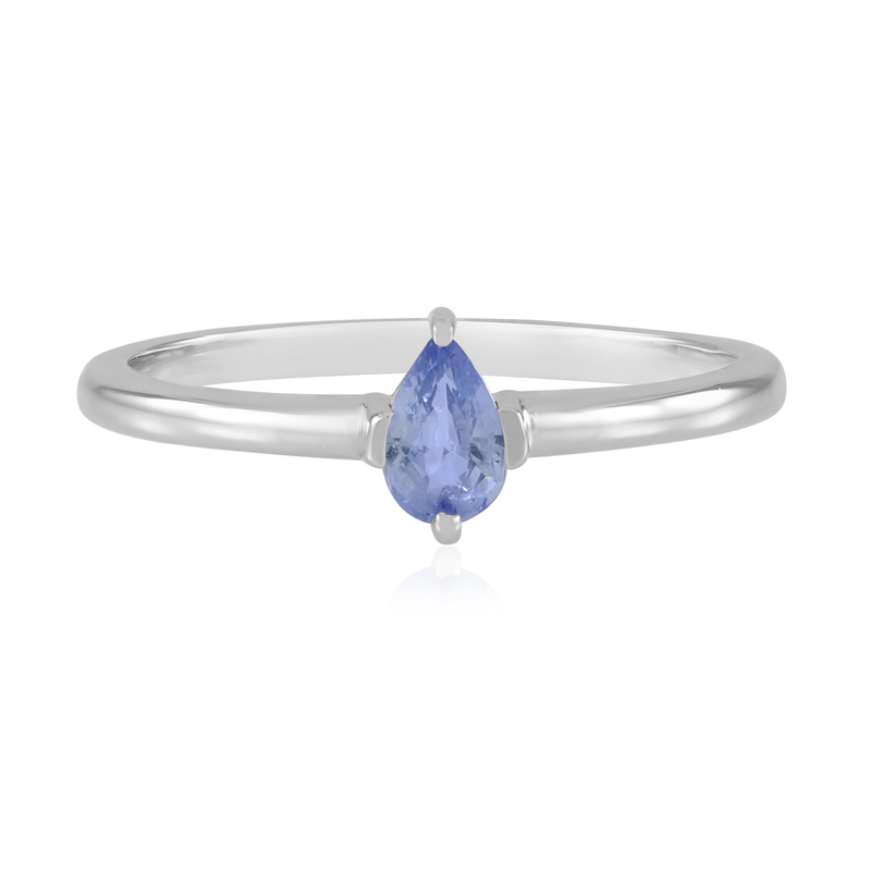 Blauer Ceylon-Saphir-Silberring