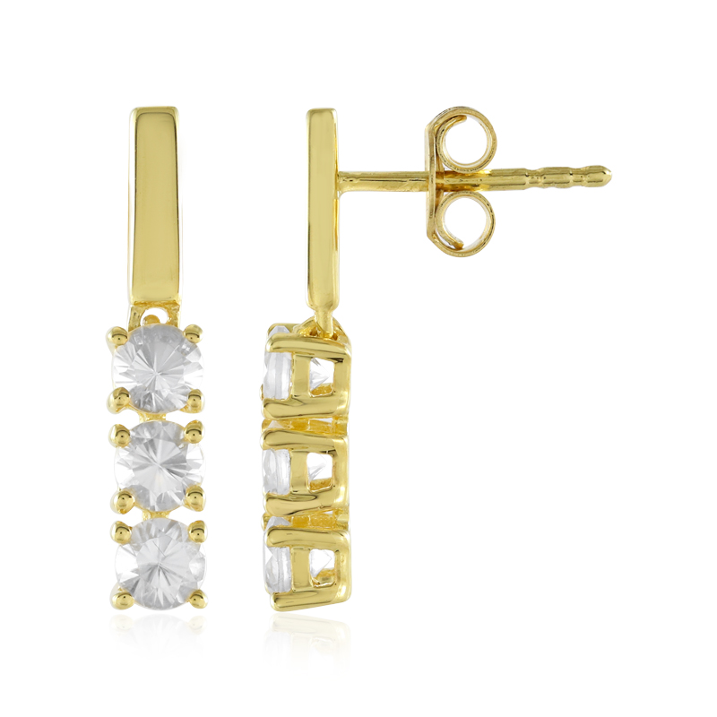 Zirkon-Silberohrringe