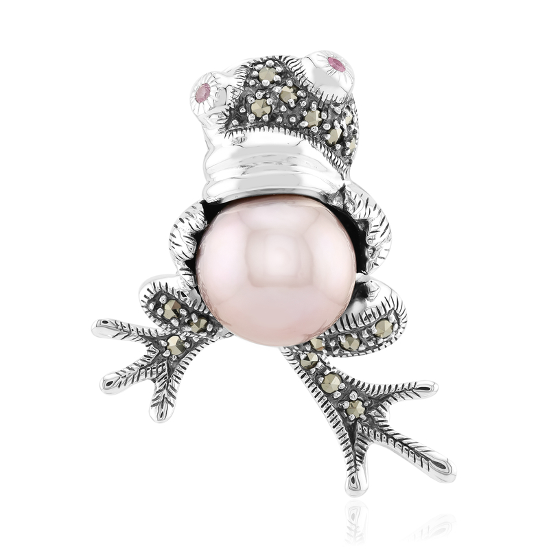 Purpurfarbene Ming-Perlen-Silberanhänger (TPC)