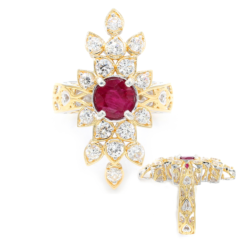 Rubellit-Silberring (Gems en Vogue)