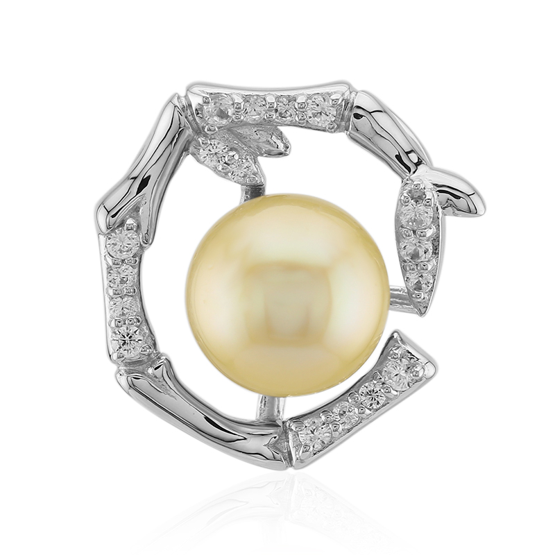 Goldene Kabira-Südseeperlen-Silberanhänger (TPC)