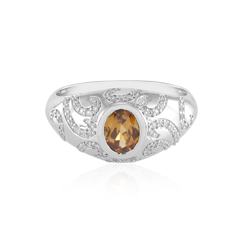 Mandarin-Zirkon-Silberring Mandarin-Zirkon-Silberring