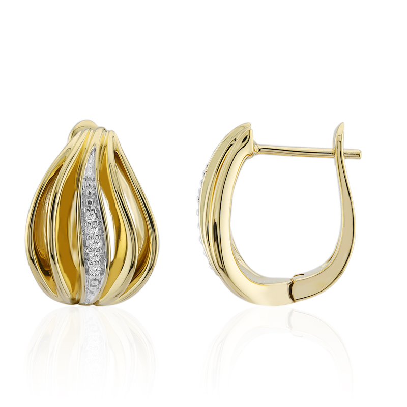 SI1 (G) Brillant-Silberohrringe (Annette)