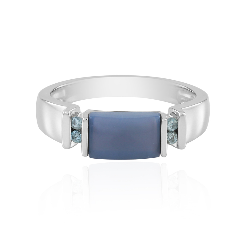 Blauer Opal-Silberring (KM by Juwelo)
