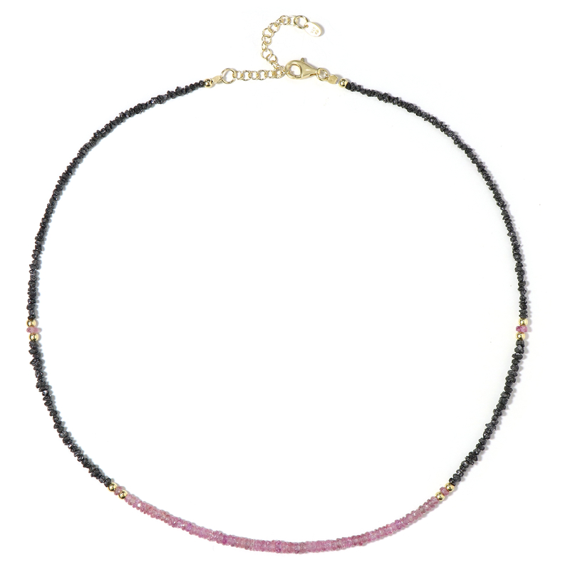 Edelstein-Silberhalskette (Riya)