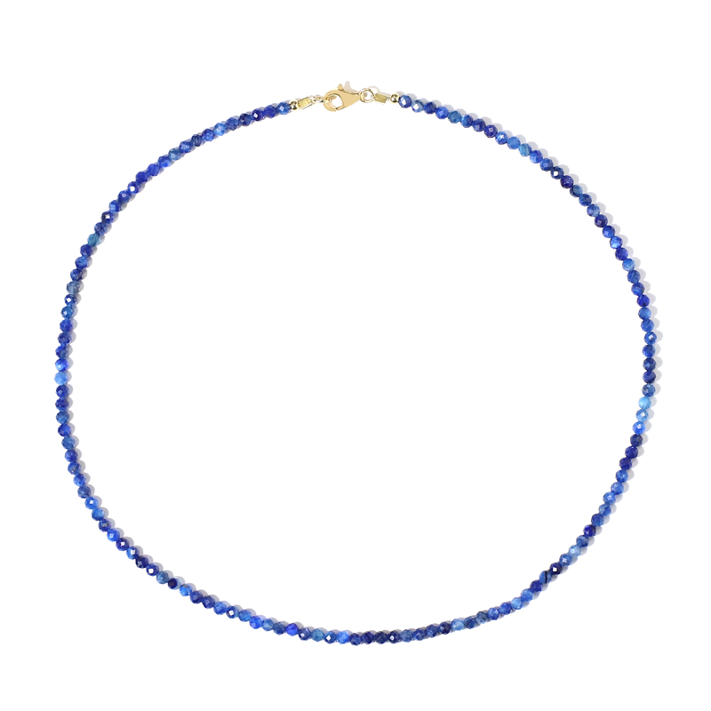 Nepalesischer Kyanit-Silberhalskette