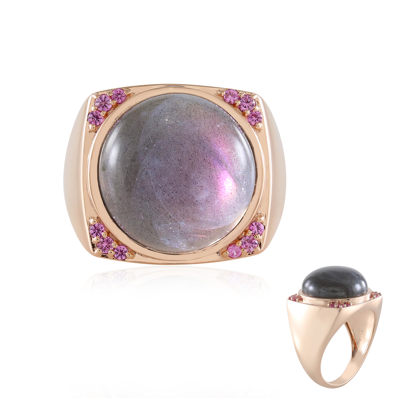 Purpurfarbener Maniry-Labradorit-Silberring (KM by Juwelo) Purpurfarbener Maniry-Labradorit-Silberring (KM by Juwelo)