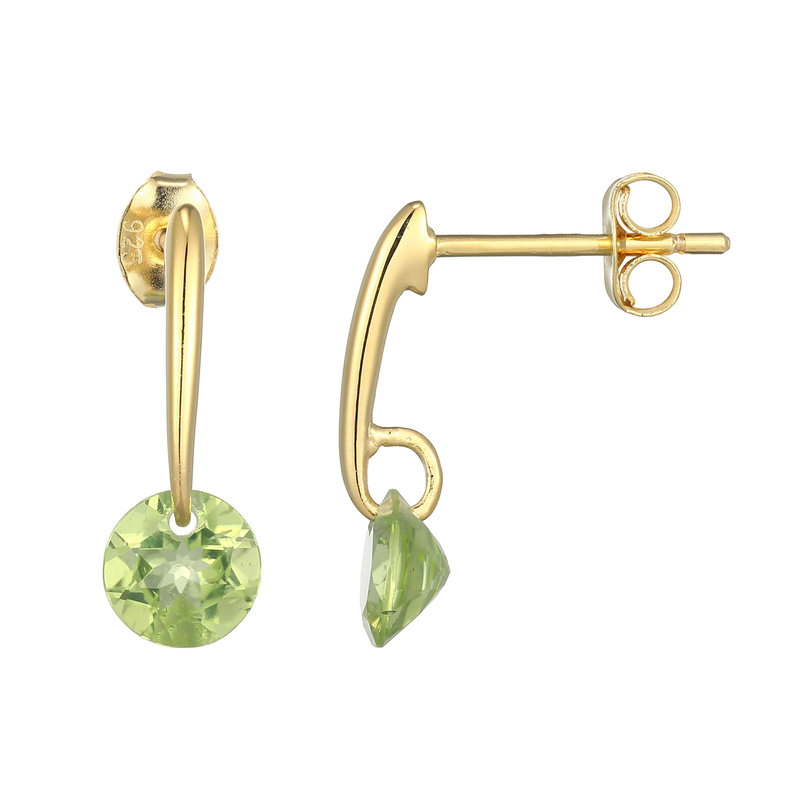 Peridot-Silberohrringe