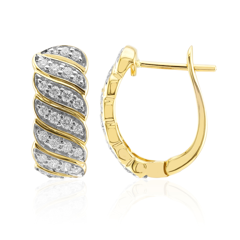 VVS1 (G) Brillant-Goldohrringe (Annette) VVS1 (G) Brillant-Goldohrringe (Annette)