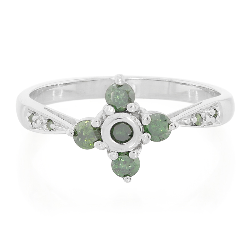 Fancy-Diamant-Silberring Fancy-Diamant-Silberring