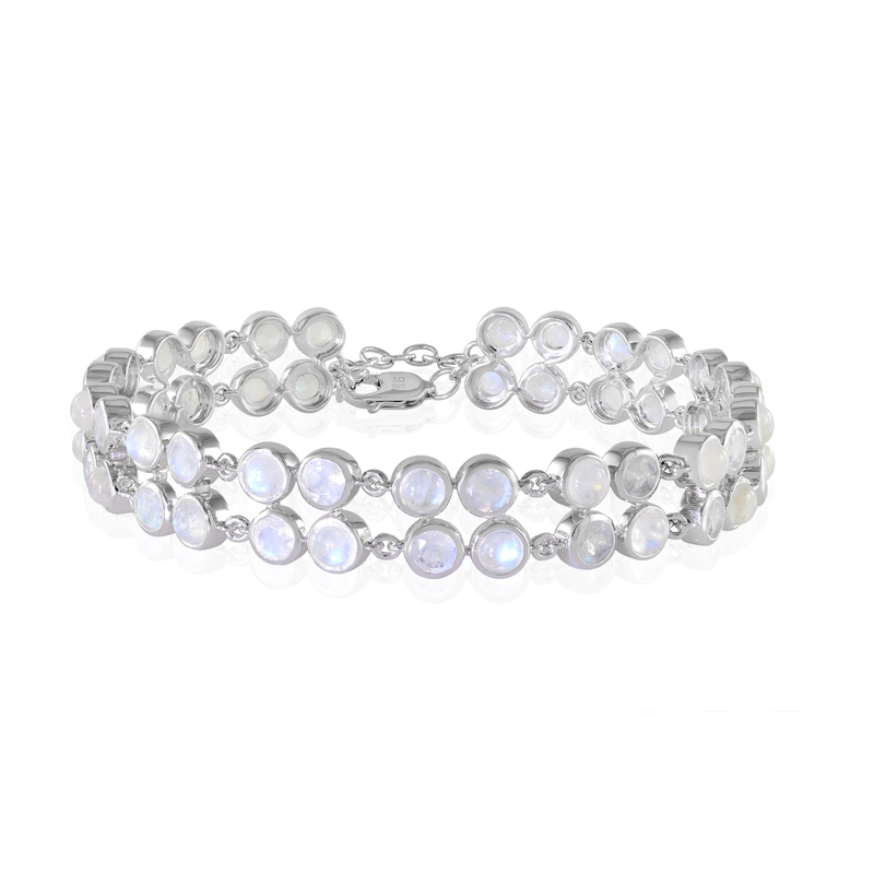 Blauer Mondstein-Silberarmband (KM by Juwelo)