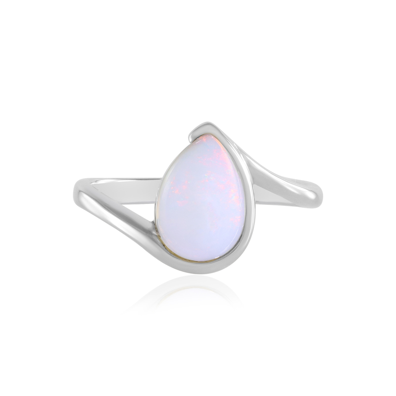 Australischer Opal-Silberring