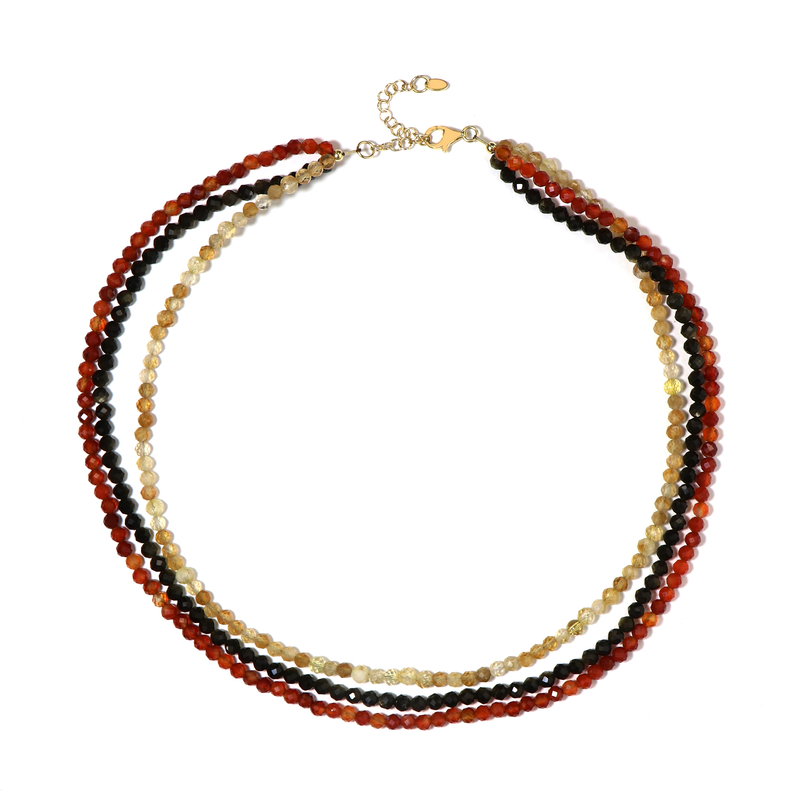 Edelstein-Silberhalskette