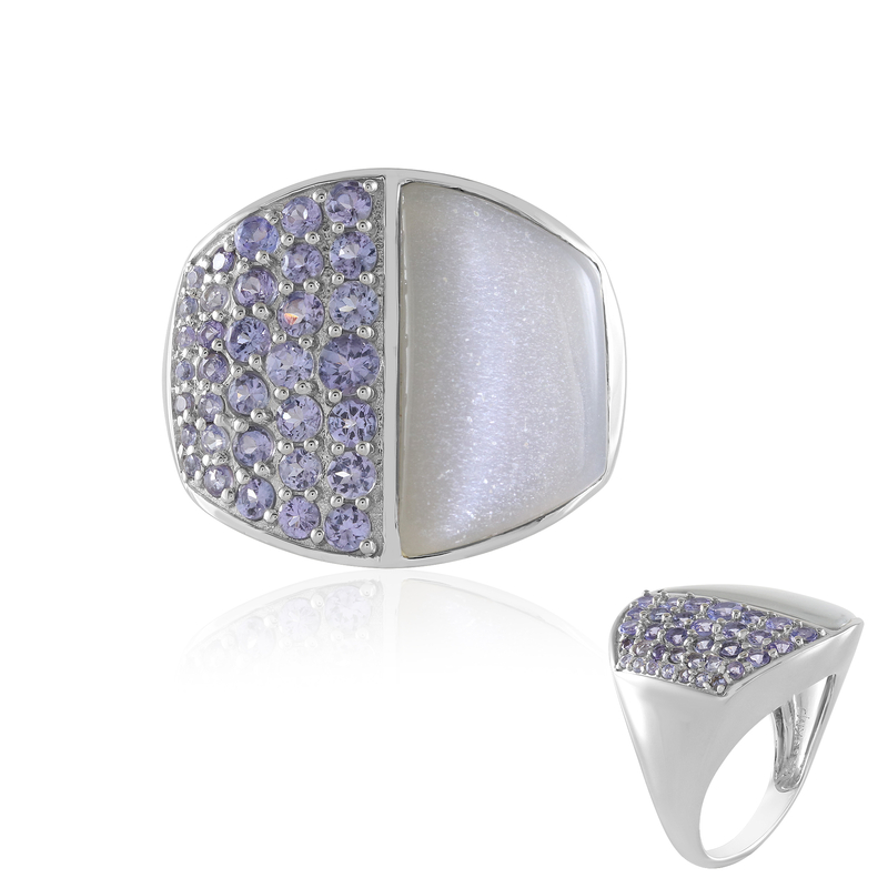 Silberner Mondstein-Silberring (KM by Juwelo) Silberner Mondstein-Silberring (KM by Juwelo)