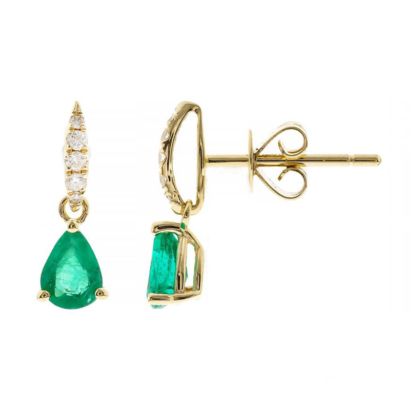 AAA-Sambia-Smaragd-Goldohrringe