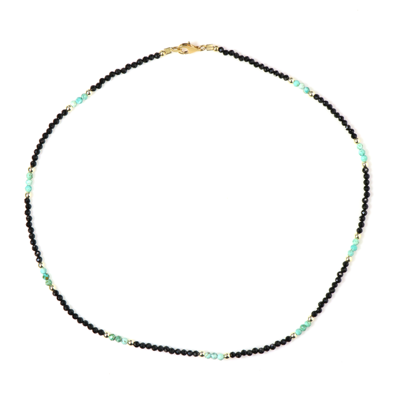 Edelstein-Silberhalskette